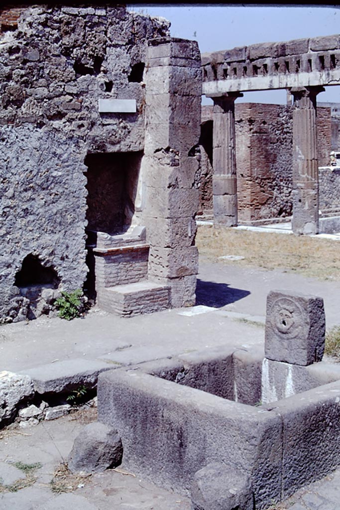 Outside VIII.2.11 Pompeii. 1968.
Street altar at corner of Via delle Scuole. Photo by Stanley A. Jashemski.
Source: The Wilhelmina and Stanley A. Jashemski archive in the University of Maryland Library, Special Collections (See collection page) and made available under the Creative Commons Attribution-Non-Commercial License v.4. See Licence and use details.
J68f1188