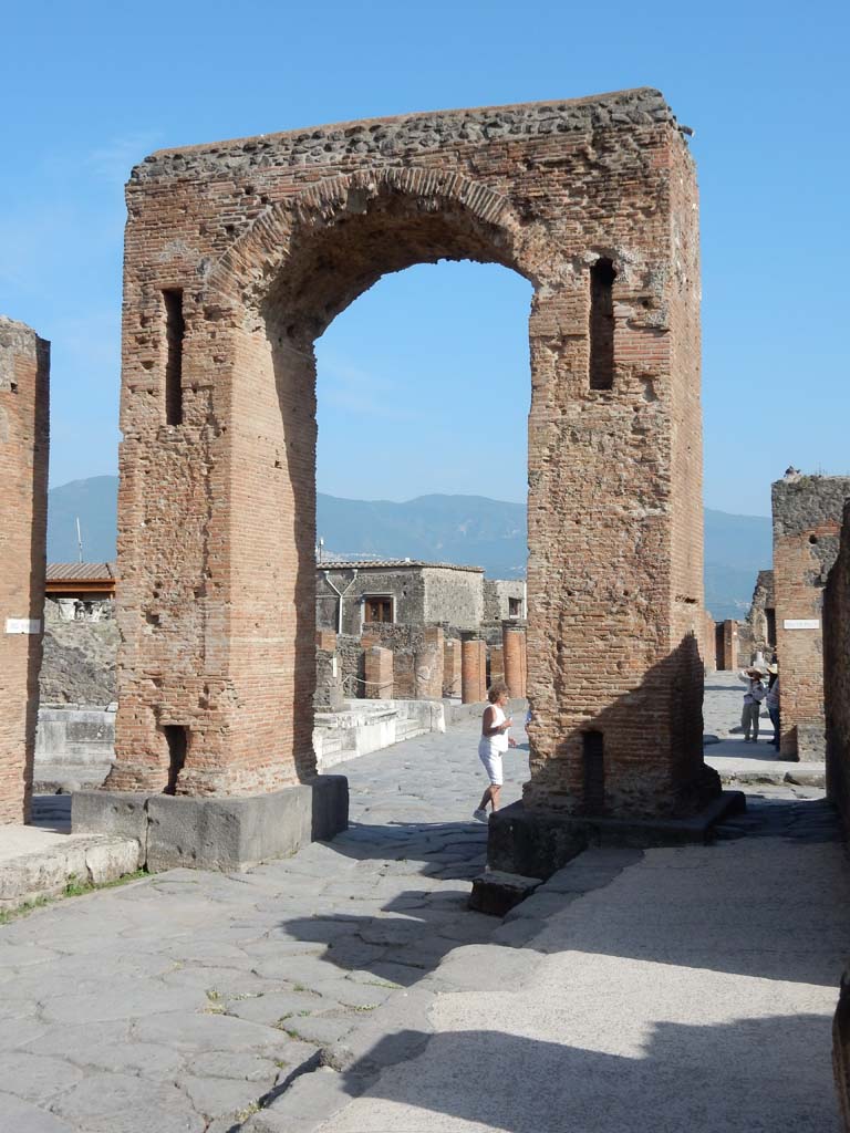 Arch of Caligula. June 2019.
Looking south-east through arch, from Via Mercurio. Photo courtesy of Buzz Ferebee.
