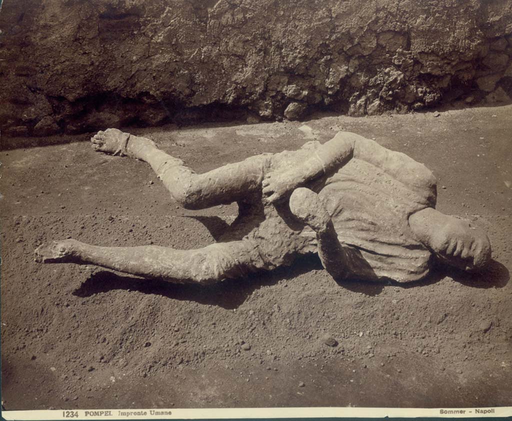 Victim numbered 15, known as the heavily clothed man, photographed by Giorgio Sommer number 1234.
Photo courtesy of Eugene Dwyer.