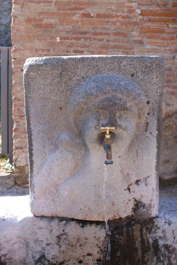 Fountain outside VII.1.32 and VII.1.33. December 2018.
Relief of Venus with dove standing on her right shoulder. Photo courtesy of Aude Durand.