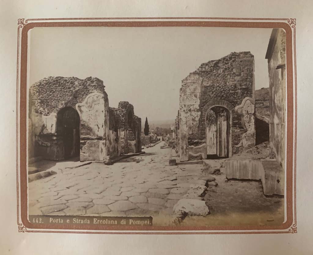 Pompeii Porta Ercolano or Herculaneum Gate. From an album by Roberto Rive, dated 1868.
Looking north. Photo courtesy of Rick Bauer.