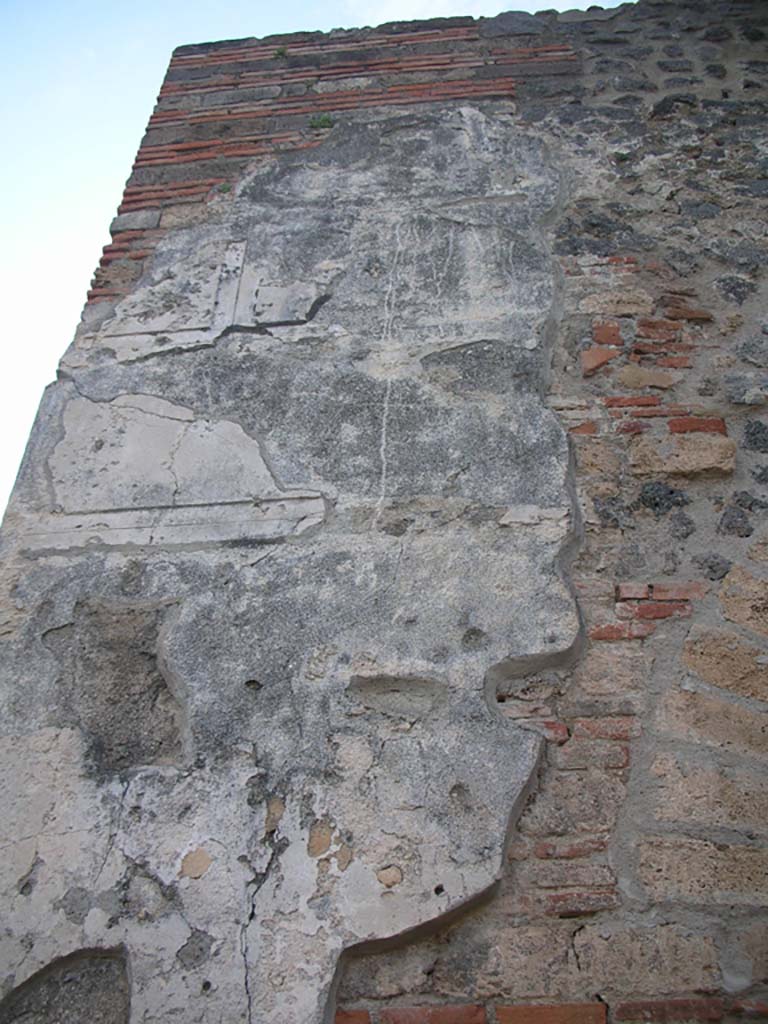 Porta Ercolano or Herculaneum Gate, Pompeii. May 2010.
Detail from upper south wall of gate. Photo courtesy of Ivo van der Graaff.
