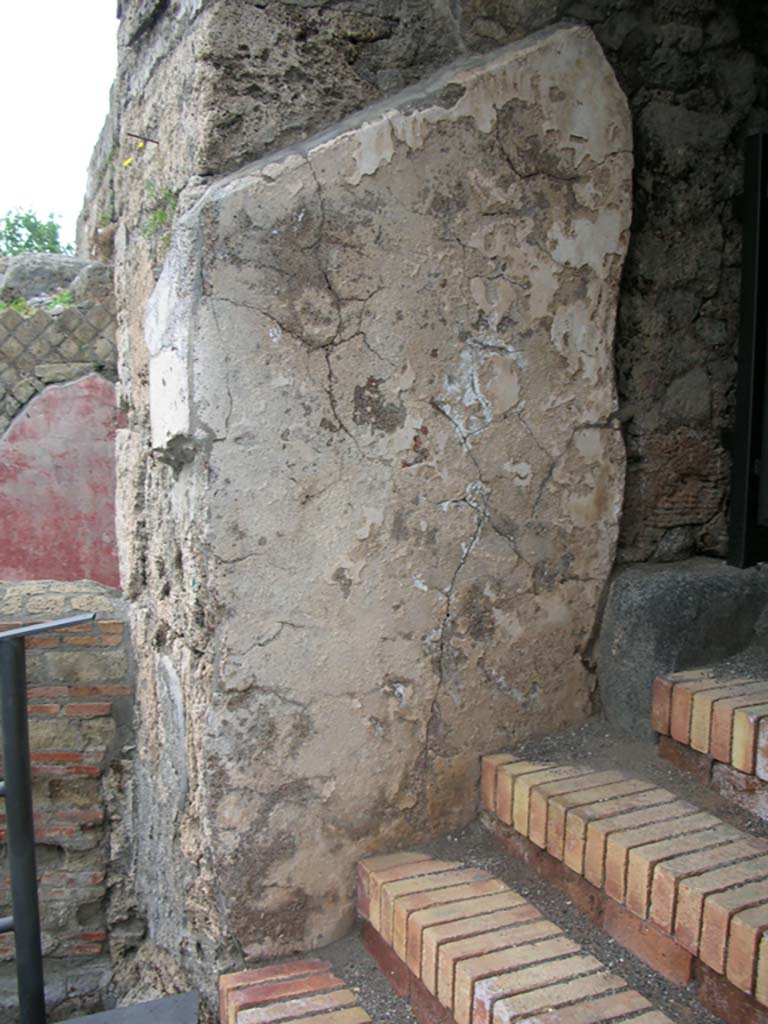 Porta Marina, Pompeii. May 2011.
West end of pedestrian tunnel with remaining plaster. Photo courtesy of Ivo van der Graaff.