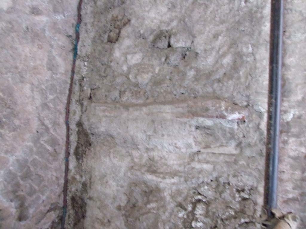 Pompeii Porta Marina. December 2006. East wall of pedestrian tunnel.