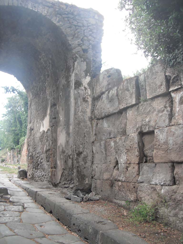 Nola Gate, Pompeii. May 2011.
Looking west towards Gate on north side. Photo courtesy of Ivo van der Graaff.
