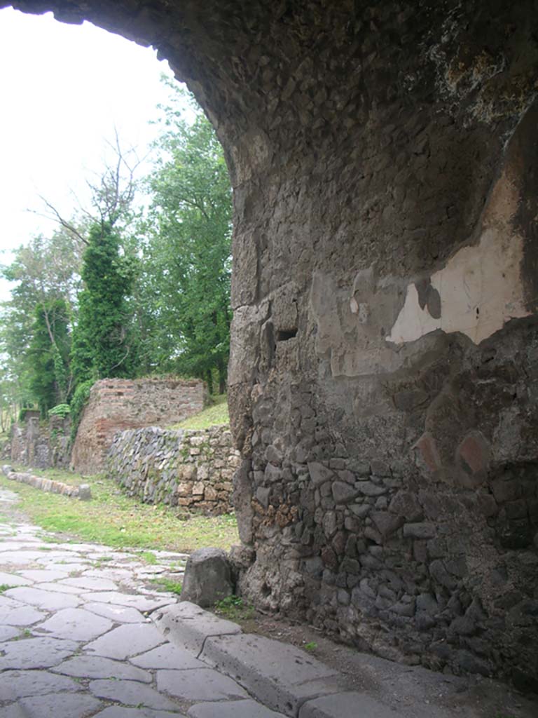 Nola Gate, Pompeii. May 2010.
Looking towards west end of north side of gate. Photo courtesy of Ivo van der Graaff.
