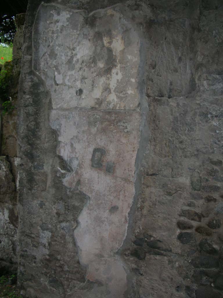 Nola Gate, Pompeii. May 2010.
North side of gate at west end, with remaining plaster. Photo courtesy of Ivo van der Graaff.