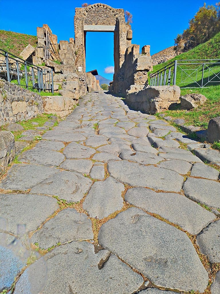 Pompeii Porta Nocera. October 2024.
South side of gate, looking north. Photo courtesy of Giuseppe Ciaramella.