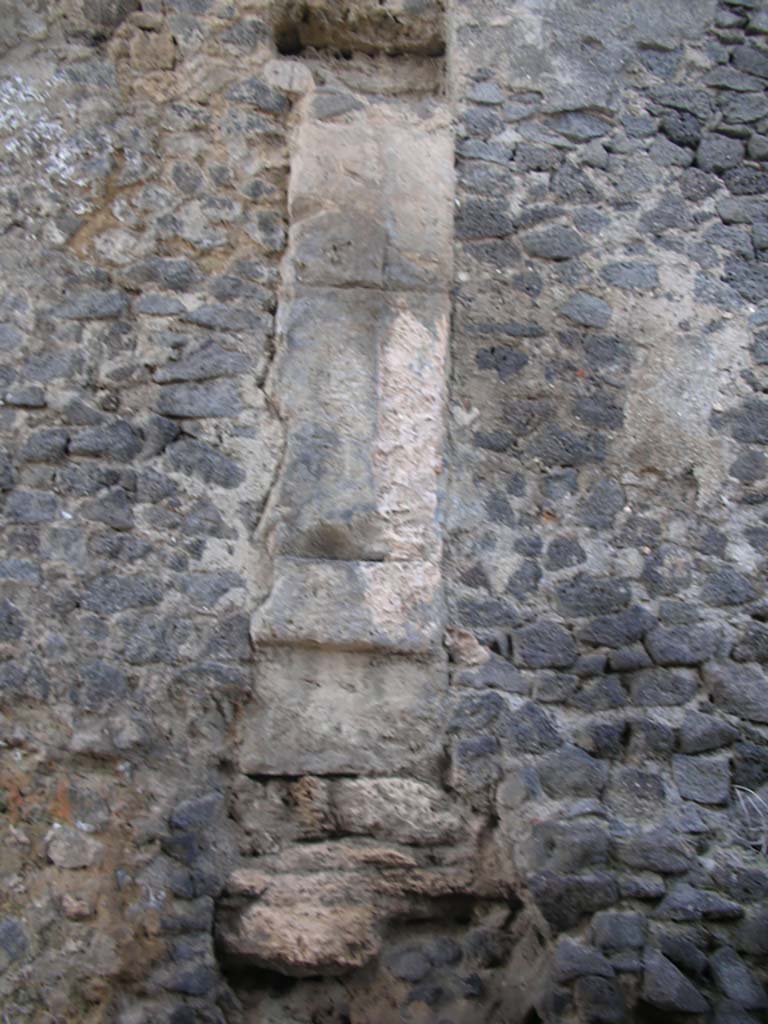 Porta di Nocera or Nuceria Gate, Pompeii. May 2010.
Detail from east side of gate. Photo courtesy of Ivo van der Graaff.