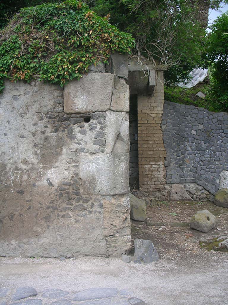 Porta di Sarno or Sarnus Gate. May 2010.
Looking south at west end of south side of gate. Photo courtesy of Ivo van der Graaff.
