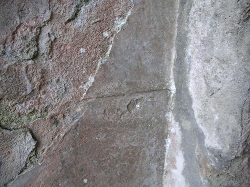 Porta Stabia, Pompeii. May 2010. Detail of wall decoration on east wall of gate at north end. Photo courtesy of Ivo van der Graaff.