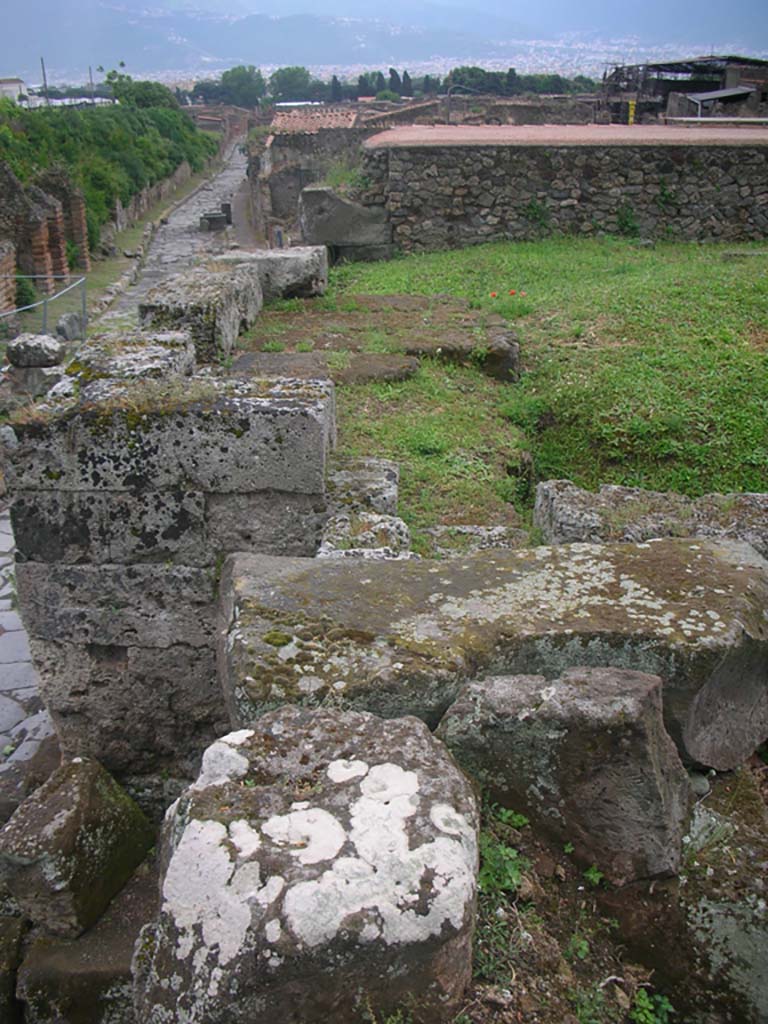 Vesuvian Gate Pompeii. May 2010.
South-east corner of upper area, looking south. Photo courtesy of Ivo van der Graaff