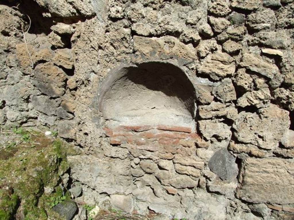 VIII.5.9 Pompeii. March 2009. Room 21. Kitchen. Niche in North wall.