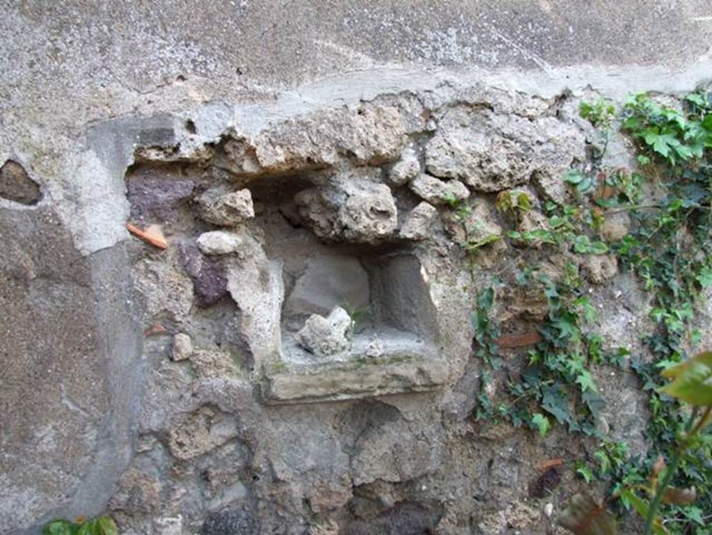 IX.2.16 Pompeii. March 2009. Niche in north wall.