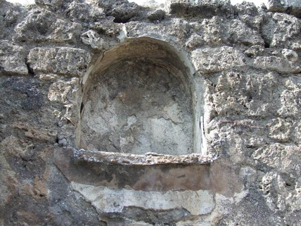 IX.2.17 Pompeii. March 2009. Room 1, Atrium. North wall, upper niche.
