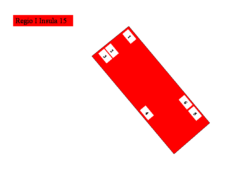Pompeii Regio I(1) Insula 15 Plan of entrances 1 to 6 Pompeii Regio I(1) Insula 15 Plan of entrances 1 to 6