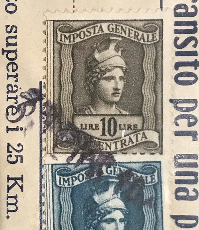 T.27B. 10th August 1973. Detail from ticket for Strada Automobilistica Vesuvio.
Photo courtesy of Rick Bauer.
