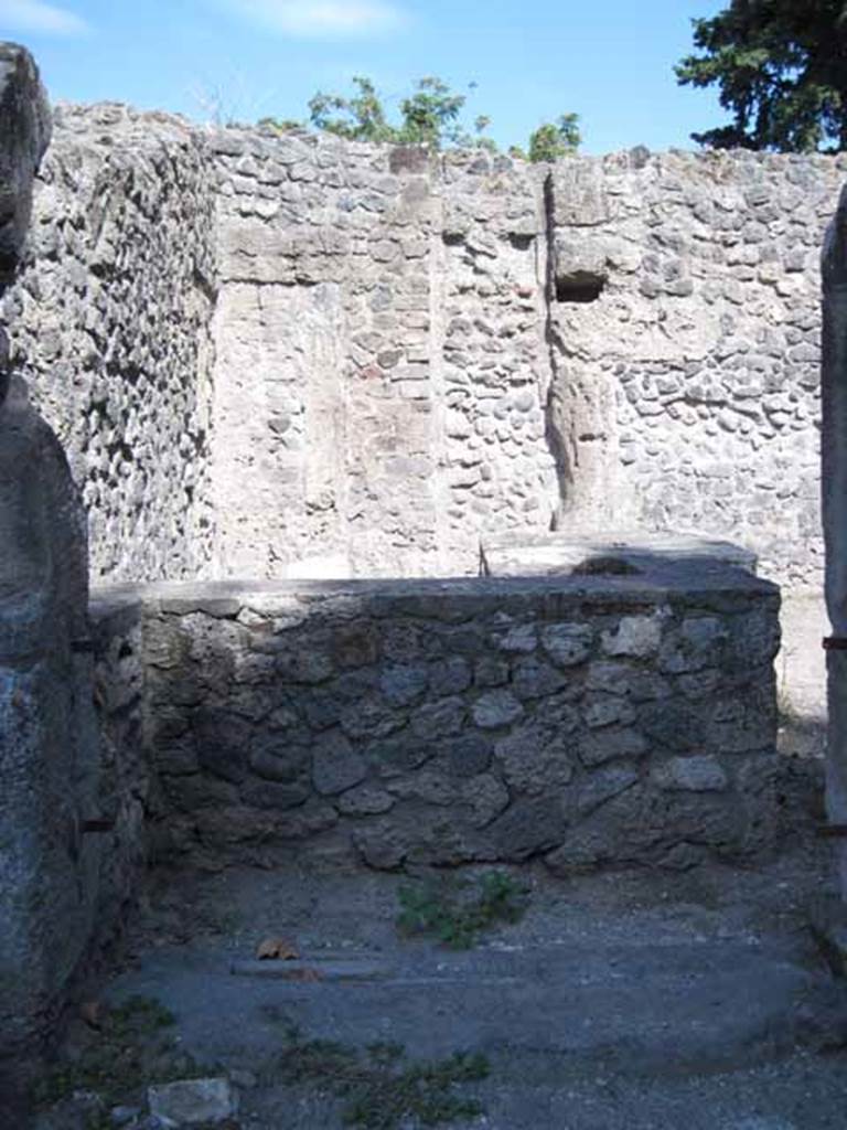 I.1.1 Pompeii. September 2010. North or left doorway, looking east.
Photo courtesy of Drew Baker.