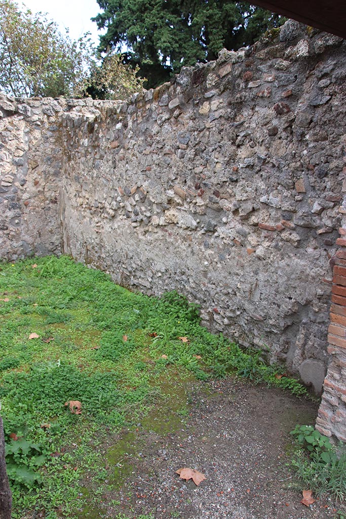 I.1.2 Pompeii, October 2024.
Looking towards south-east corner and south wall of rear room “b”. Photo courtesy of Klaus Heese.