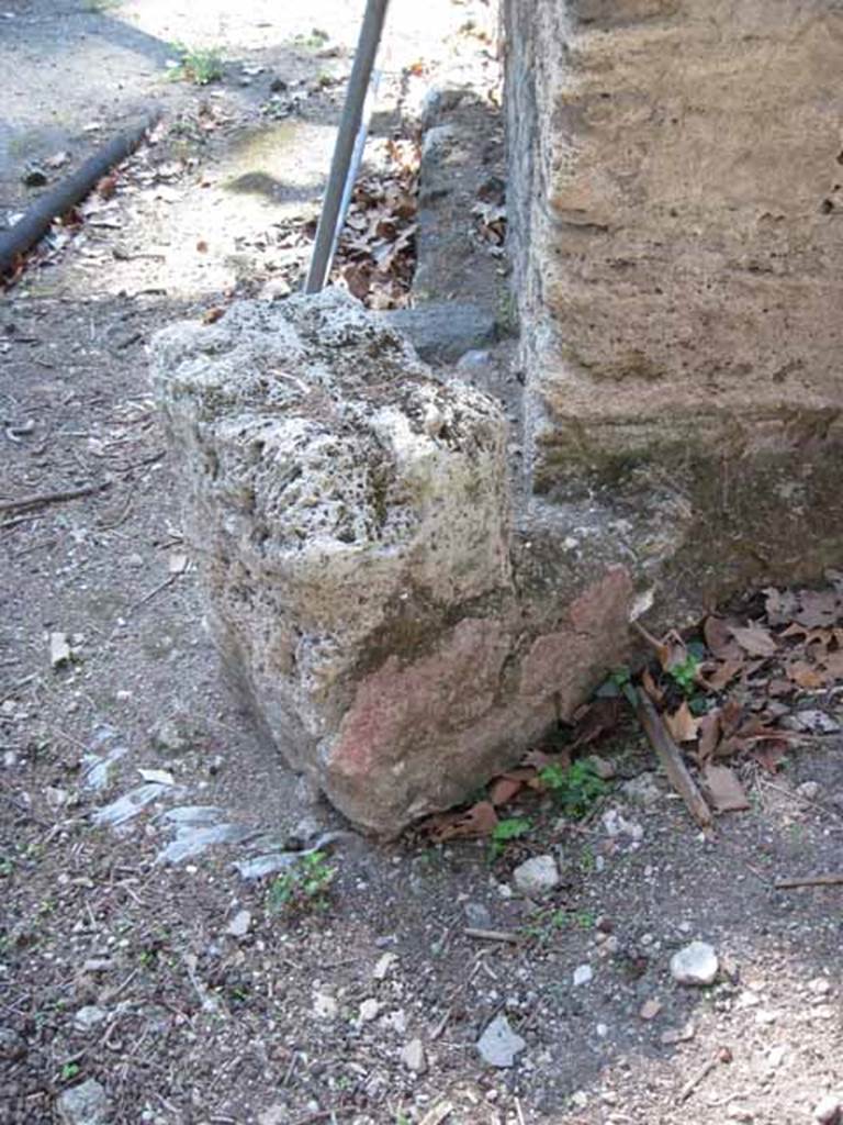 1.1.10 Pompeii. September 2010. Feature street altar on corner of 1.1, looking west. Photo courtesy of Drew Baker.