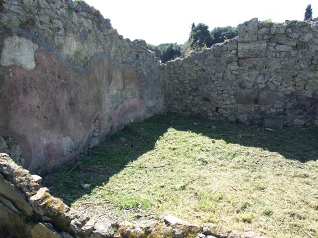 I.2.16 Pompeii. March 2009. Room 6. Garden area. Looking west across southern end to south west corner.