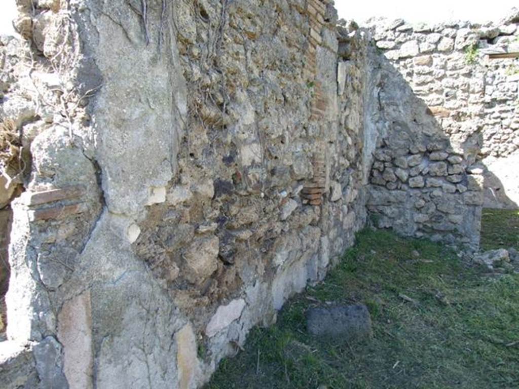 I.2.16 Pompeii. March 2009. Room 1. West wall of North Portico.