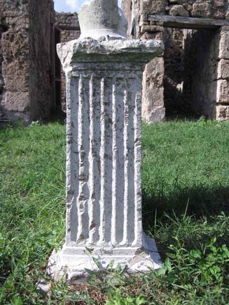 I.2.17 Pompeii. September 2010. Looking north towards pilaster of table, near impluvium in atrium. Photo courtesy of Drew Baker.