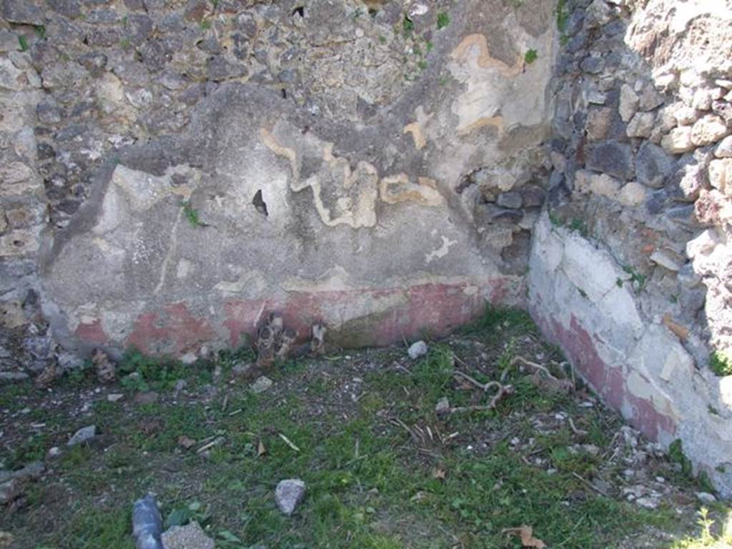 I.2.17 Pompeii. March 2009. Room 9, north-west corner of cubiculum.
