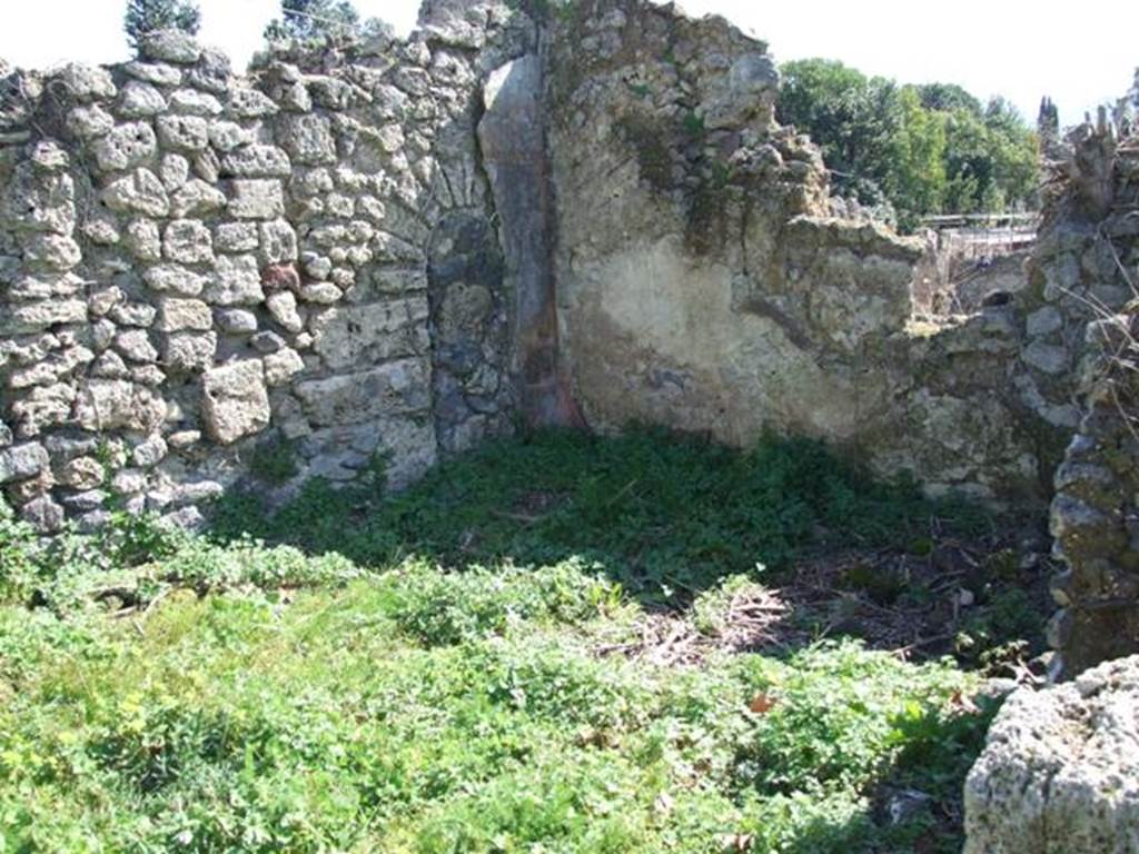 I.2.20 Pompeii. March 2009. Triclinium in south east corner of garden area.