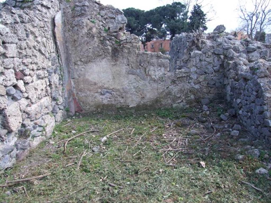 I.2.20 Pompeii. March 2009. Triclinium in south east corner of garden area. Looking south.