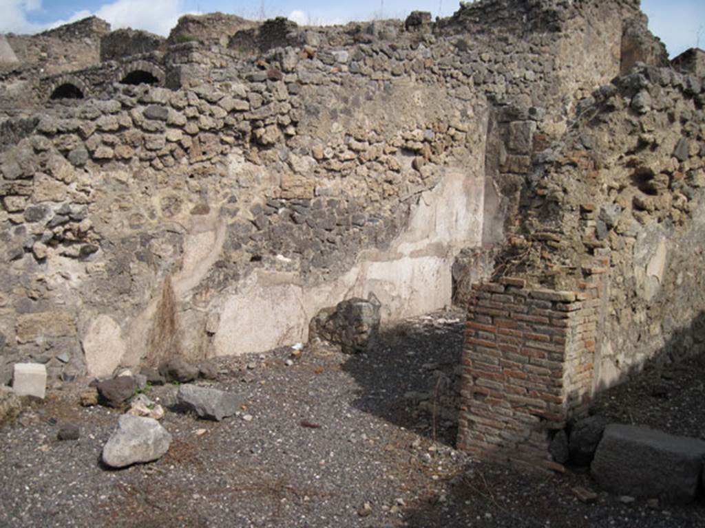 I.3.1 Pompeii. September 2010. Looking north-east from bakery shop, into oven area.
Photo courtesy of Drew Baker.