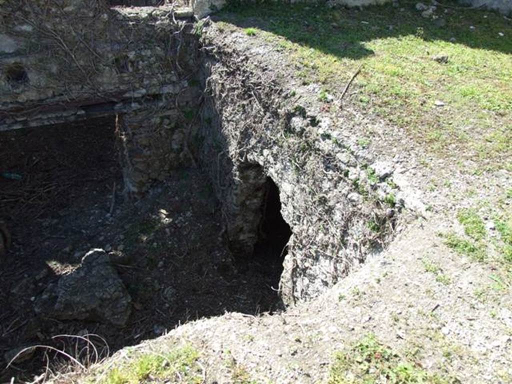 1.3.3 Pompeii. March 2009. North end of West Portico with collapsed floor and doors to rooms below.