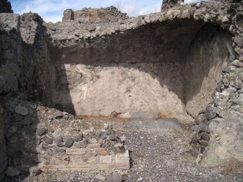 I.3.6 Pompeii. September 2010. Looking north from entrance room towards north wall and doorway into room on north side. This vaulted room had no other visible entrance. Photo courtesy of Drew Baker.