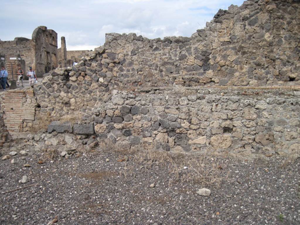 I.3.10 Pompeii. September 2010. North wall of entrance room, looking towards the north-west corner. Photo courtesy of Drew Baker.