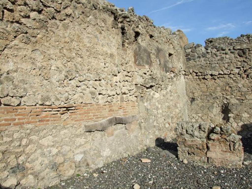 I.3.12 Pompeii. Shop. North wall and rear room in north east corner.