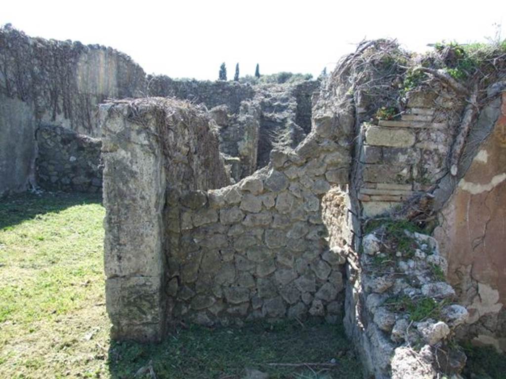 I.3.29 Pompeii. March 2009. Room 1. West end of small Atrium. Blocked door to I.3.30.