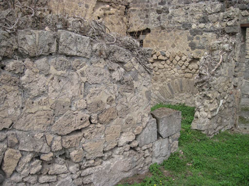 I.3.29 Pompeii. September 2010. Looking east towards north wall of fauces and north-east corner. Photo courtesy of Drew Baker.
