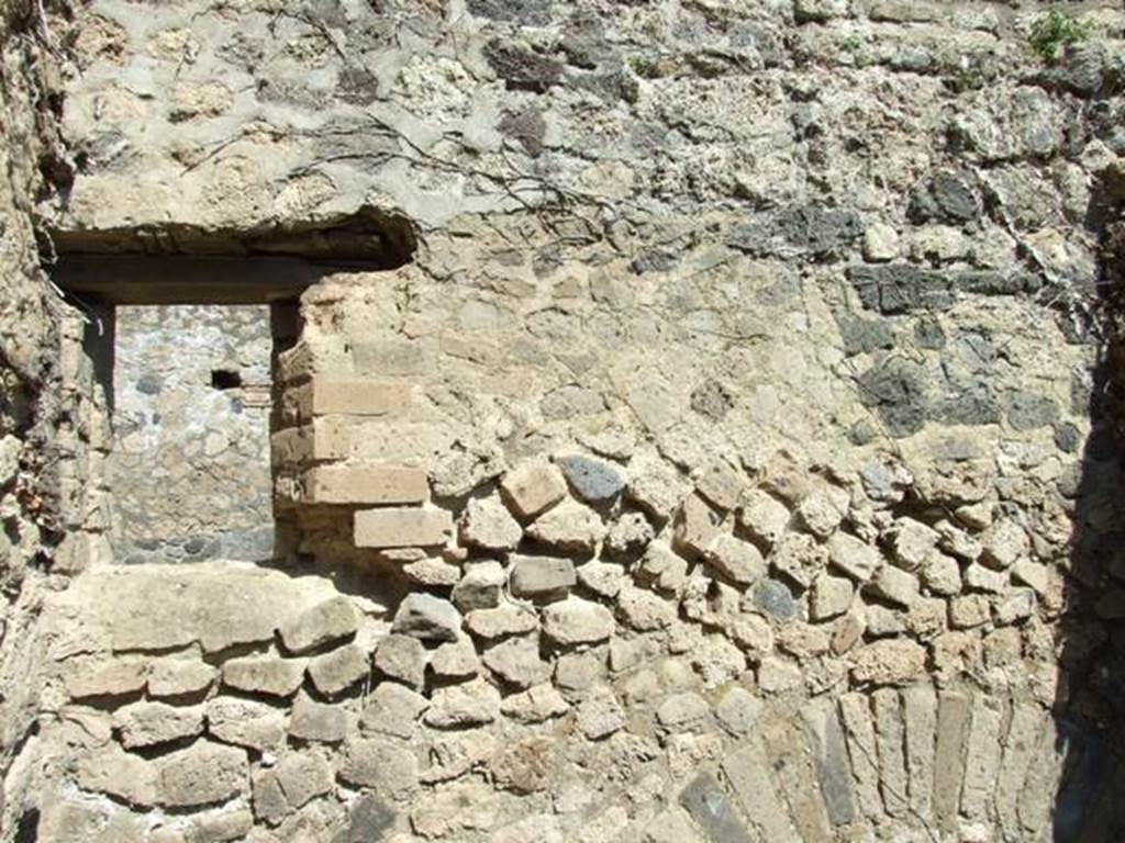 I.3.29 Pompeii. March 2009. Room 2. Window in East wall onto Vicolo.