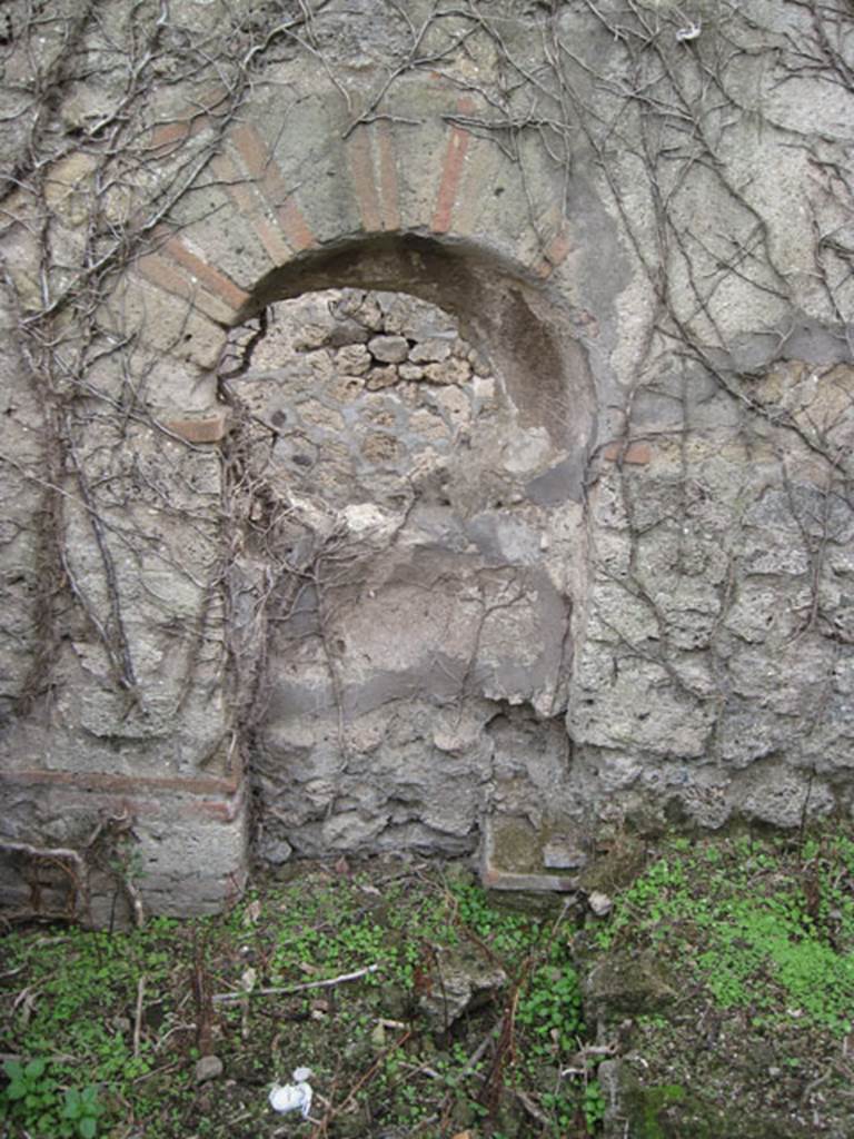 I.3.30 Pompeii. September 2010. Room 1, looking towards detail of latrine feature near south wall. Photo courtesy of Drew Baker.