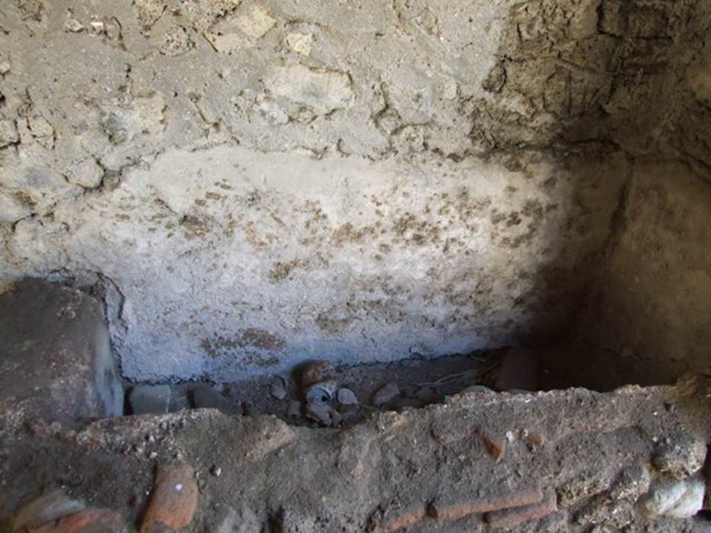 I.3.31 Pompeii. March 2009. West side of entrance room. Vat or basin.