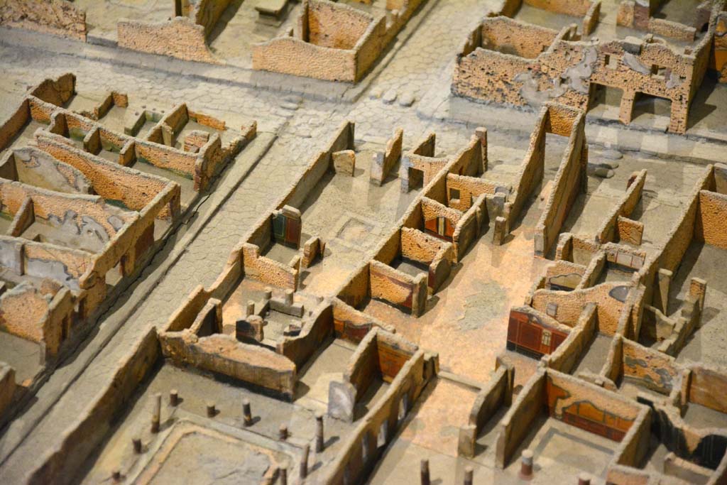 I.4.2 Pompeii, centre left. October 2019.
Looking south-west across Insula I.4, towards junction of Via Stabiana and Vicolo del Menandro.
Foto Tobias Busen, ERC Grant 681269 DÉCOR.