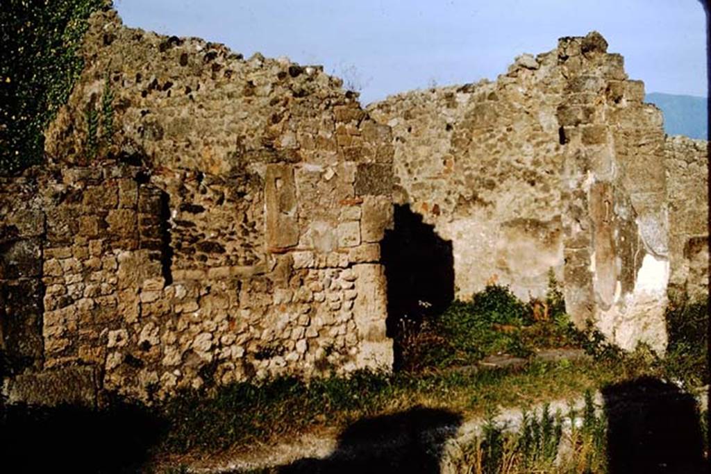 I.4.11 Pompeii. 1964. Looking towards entrance doorway on east side of Via Stabiana. Photo by Stanley A. Jashemski.
Source: The Wilhelmina and Stanley A. Jashemski archive in the University of Maryland Library, Special Collections (See collection page) and made available under the Creative Commons Attribution-Non Commercial License v.4. See Licence and use details.
J64f1334