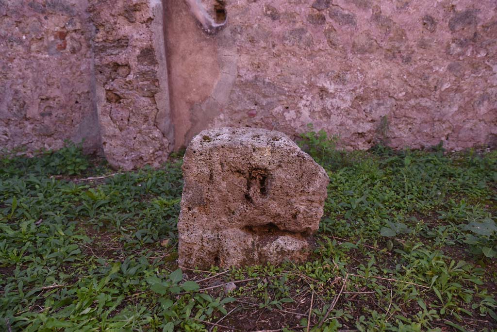 I.4.12 Pompeii. October 2019. Room d, detail from near south wall.
Foto Tobias Busen, ERC Grant 681269 DÉCOR.