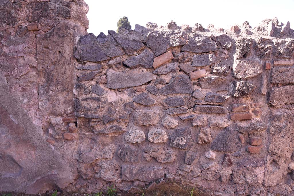 I.4.12 Pompeii. October 2019. Room d, detail of west wall.
Foto Tobias Busen, ERC Grant 681269 DÉCOR.