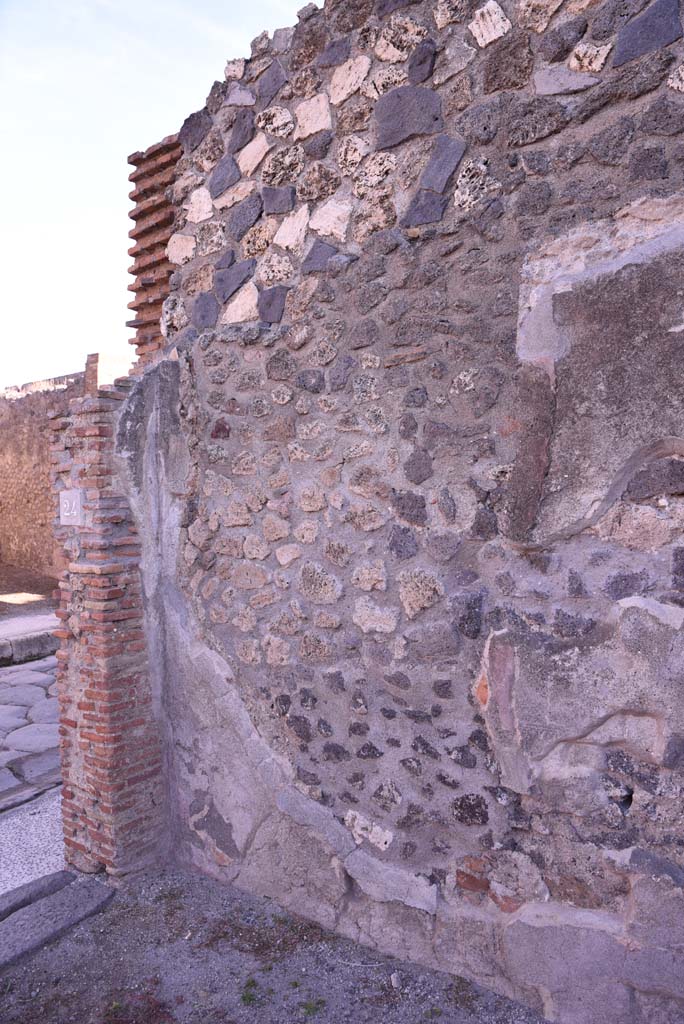 I.4.24 Pompeii. October 2019. East wall at north end.
Foto Tobias Busen, ERC Grant 681269 DÉCOR.