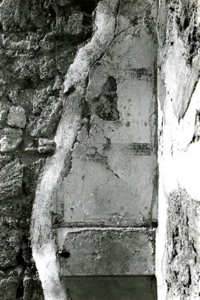 I.4.5 Pompeii. 1968.
Casa del Citarista, room 11, detail of left W wall. Photo courtesy of Anne Laidlaw.
American Academy in Rome, Photographic Archive. Laidlaw collection _P_68_8_31.