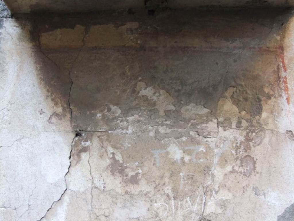 I.4.25 Pompeii. December 2007.
Room 50, north wall with remains of painted central painting in panel.