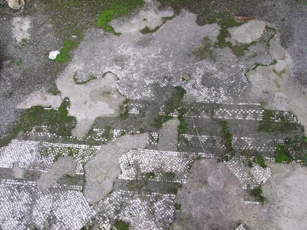 I.4.25 Pompeii. December 2007. Room 34, remains of mosaic floor in cubiculum on east side of lower peristyle.