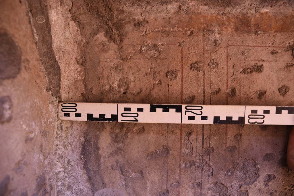 I.4.25 Pompeii. October 2019. Room 44, cubiculum, detail form upper north wall in alcove.
Foto Tobias Busen, ERC Grant 681269 D�COR.
