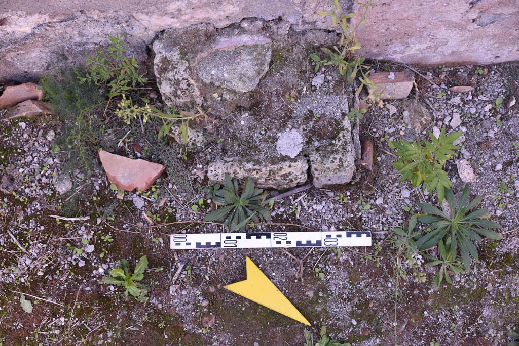 I.4.25/I.4.5 Pompeii. October 2019. Tepidarium 40, on left, and Calidarium 41, on right. Detail from doorway in west wall.
Foto Tobias Busen, ERC Grant 681269 DÉCOR.